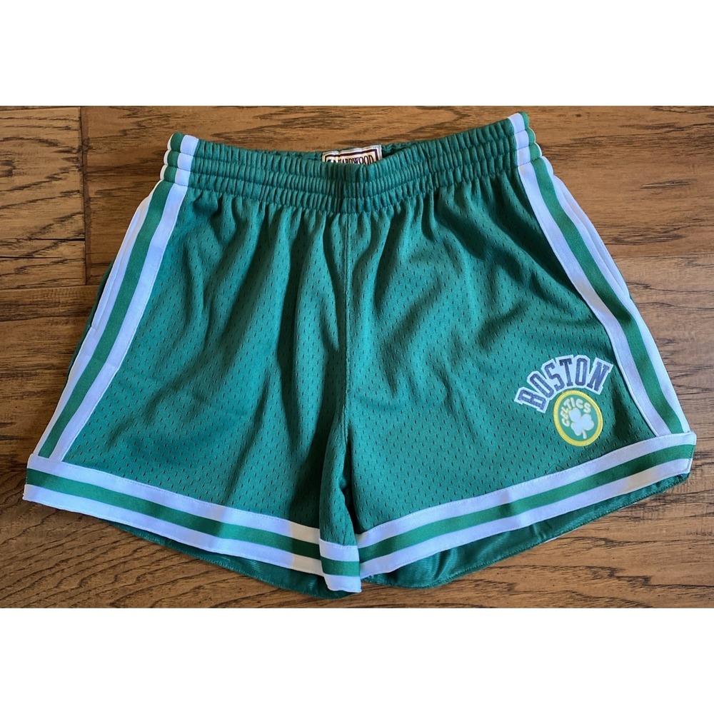 Women Mitchell & Ness Hardwood Classics Boston Celtics NBA Shorts Size Small